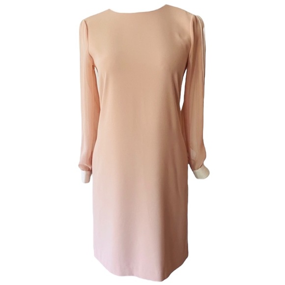 Reiss Dresses & Skirts - REISS Classic Nude Knee Length Long Sleeve Dress Size 2